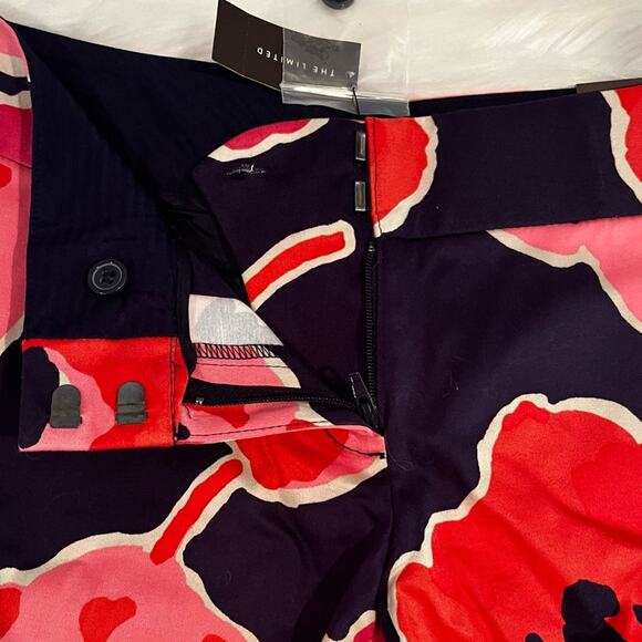NEW The Limited Drew Fit Low Rise Watercolor Poppy Print Cotton Shorts Sz 2 NWT - Picture 9 of 15